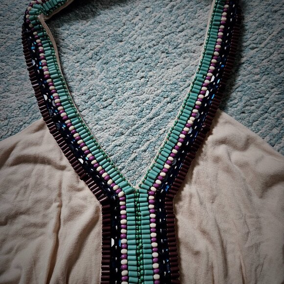Boston Proper Beaded Halter Top - Picture 2 of 4